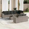 VidaXL Garden Lounge Set with Cushions 9 Pcs, Patio Sofas, Patio Furniture Set, Outdoor Furniture, Grey 3222829