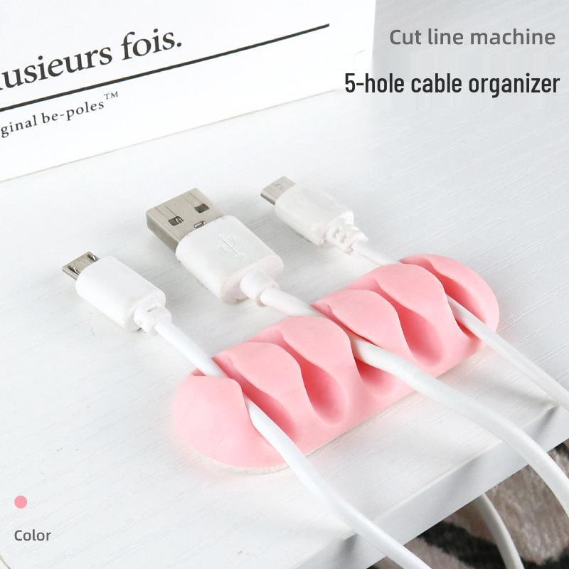 Stolní organizér na kabely a klip pro uložení sluchátek