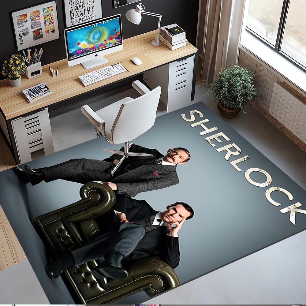 Sherlock Printed Carpet Rug for Office Chair Living Room Bedroom Kitchen Room Decor Gifts