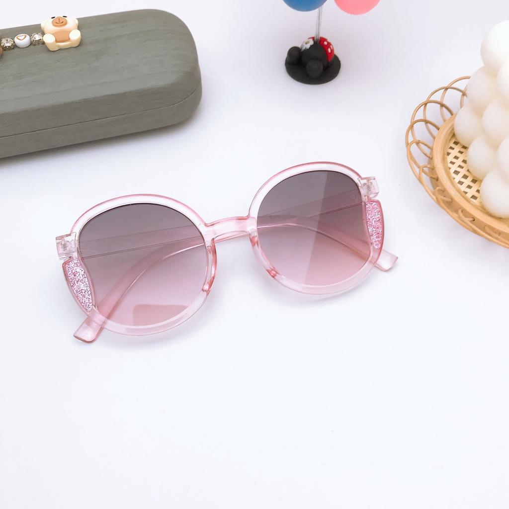 2025 Children's New Candy Color Round Frame Sunshade Sunglasses Cute Baby Personality Street Style Concave Shape Glasses