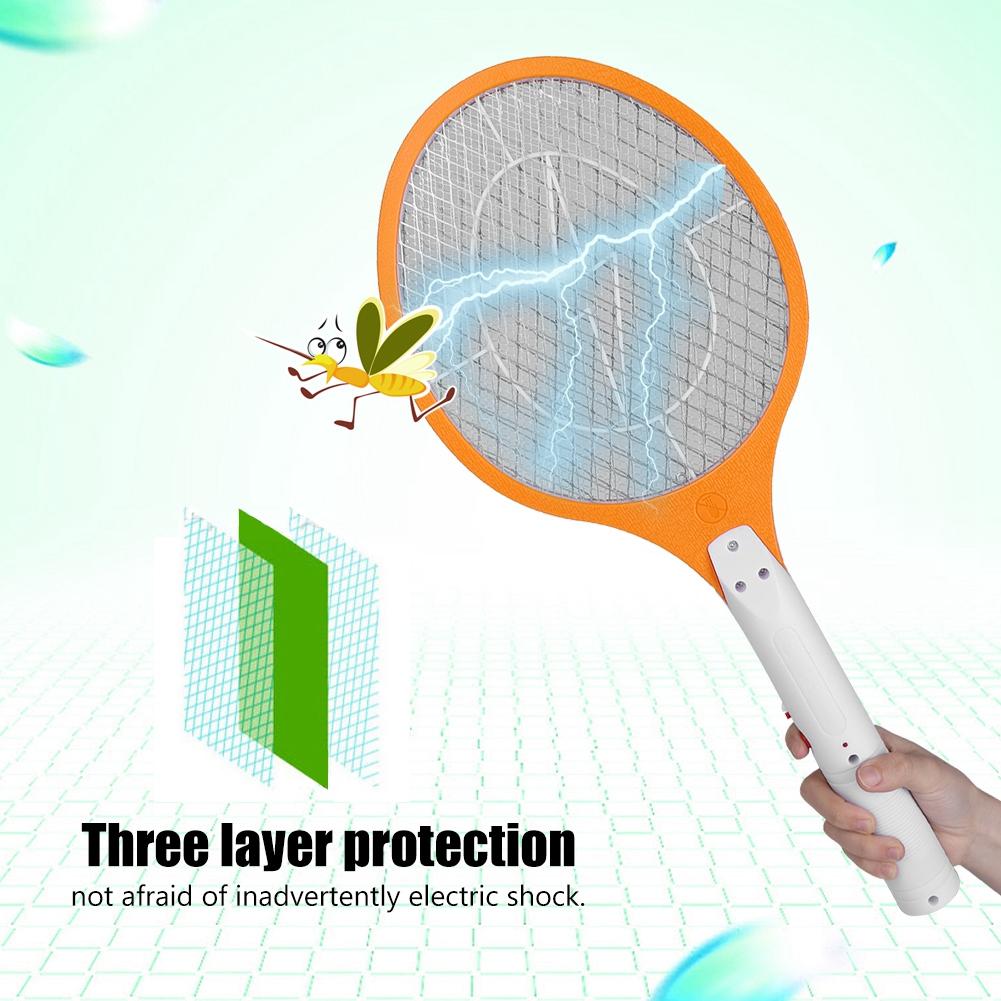 Cordless Rechargeable Electric Fly Mosquito Swatter Bug Zapper Racket Insects Killer