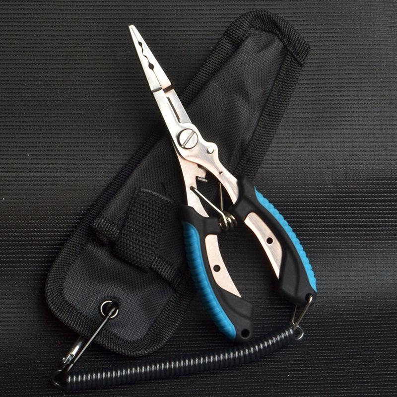 Stainless Steel Fishing Pliers Fishing Hook Remover Saltwater Resistant Fishing Braided Line Cutter Scissors Fishing Equipment