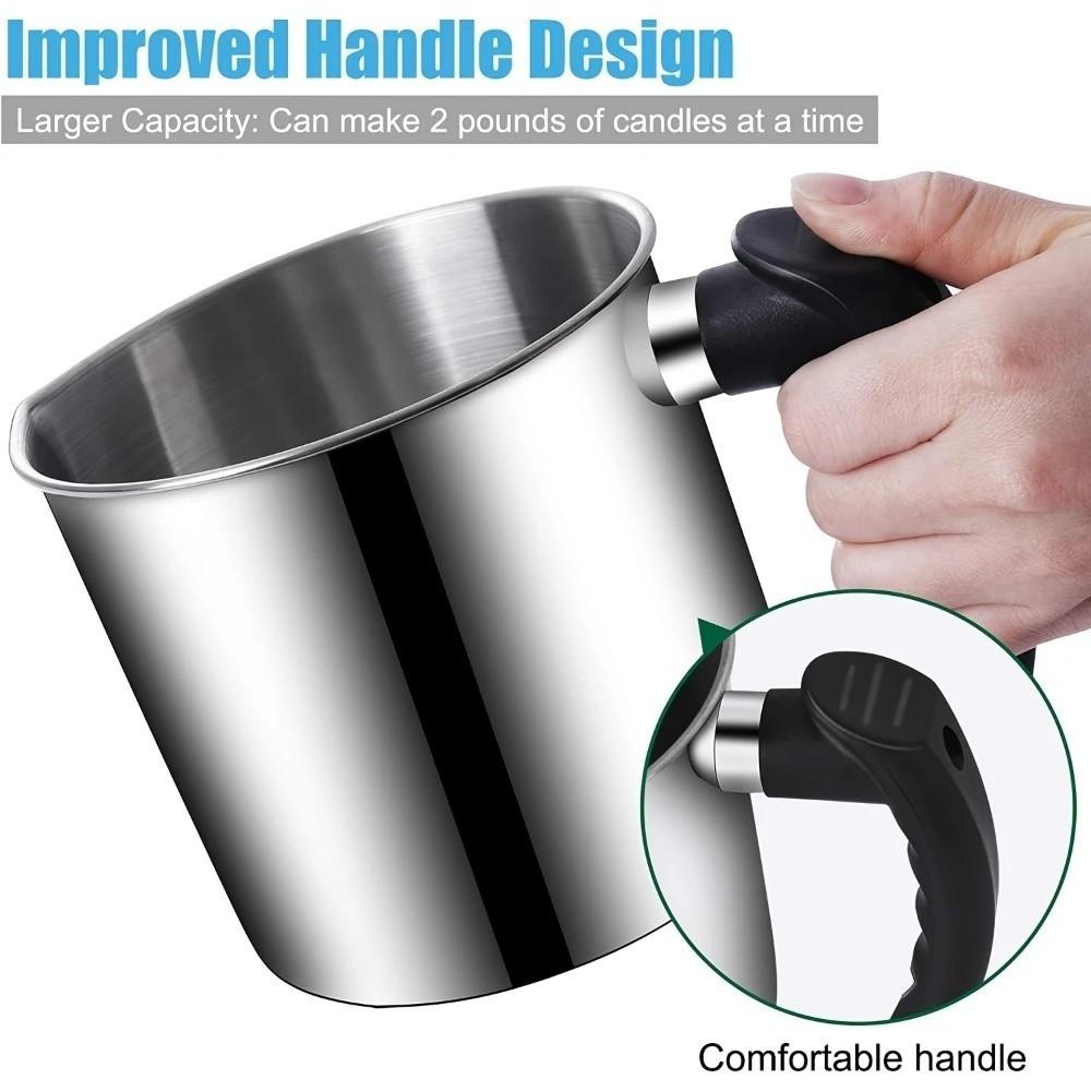 Heat-Resistant Handle Double Boiler Wax Melting Pot Candle Making Pitcher  Candle Making