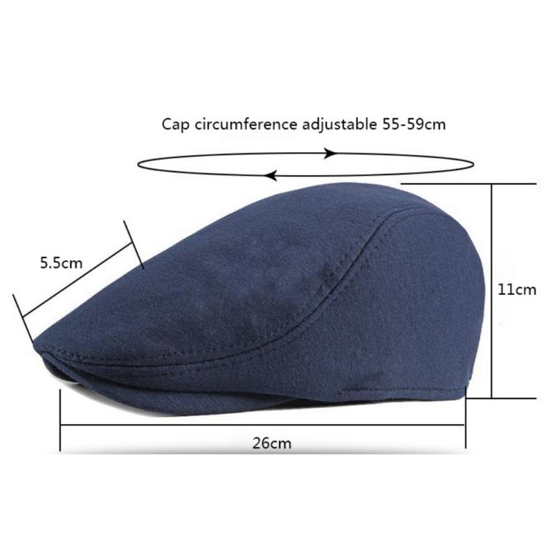 Men Classic Blend Flat Training Camp Hat Adjustable Newsboy Hat Comfortable Driving Hunting Cap Beret Hats Men Flat Cap