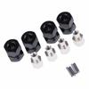 P Prettyia 12mm Hex Hub Extension Adapter Combiner for RC Crawlers, Black, 15mm Length