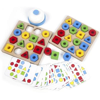 Montessori Forme Colore Gioco di Abbinamento Geometrico Memoria Scacchi Giocattolo Ordina Colore Sensoriale Giocattoli Educativi per Bambini Neonati