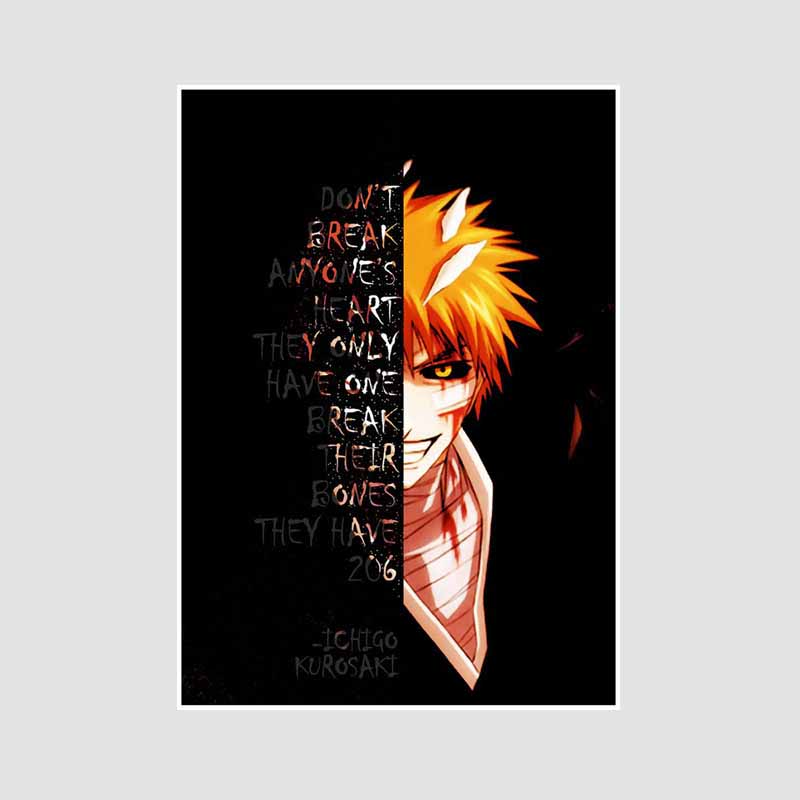 

Винтажные аниме-фигурки с цитатами, постер, настенная живопись, Луффи, Эрен, Изуку, постеры, белая бумага, текст, искусство, живопись, домашний декор, украшение спальни, фотографии 30x21cm