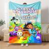 Custom Name Gabbys Dollhouse Theme Printed Blanket Perfect For Couch Bed Travel Outdoor Use Machine Washable Cozy Durable