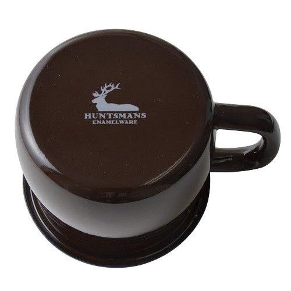 HUNTSMANS Emaille Cottage 380ml Becher, Braun,