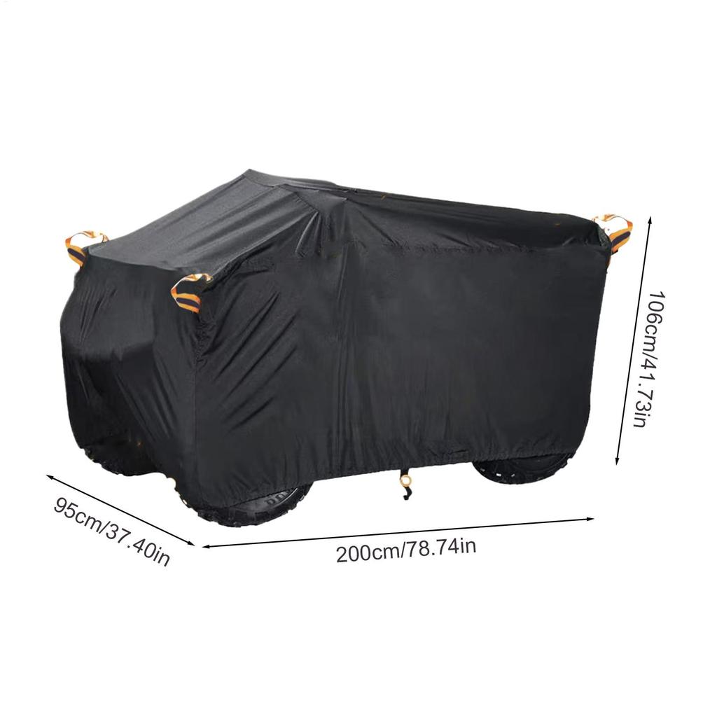Quad Cover All Weather Protection Tarp Windproof ATV Covers For Rainy Weather Summer Sun Exposure Winter Road Trips Dusty