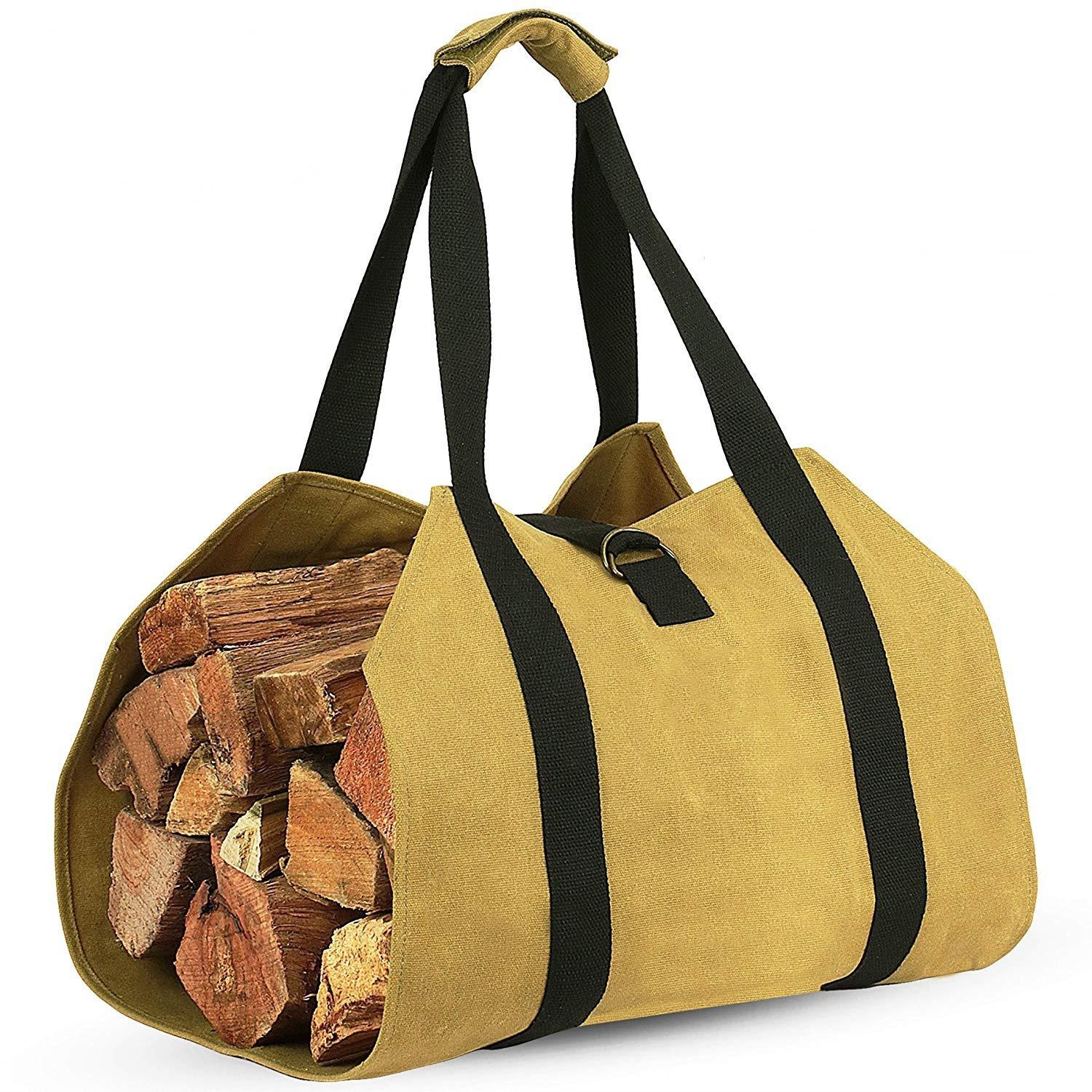

Outdoor Firewood Carrying Bag Portable And Durable Logging Bag Camping Multifunctional Firewood Storage Bag хаки