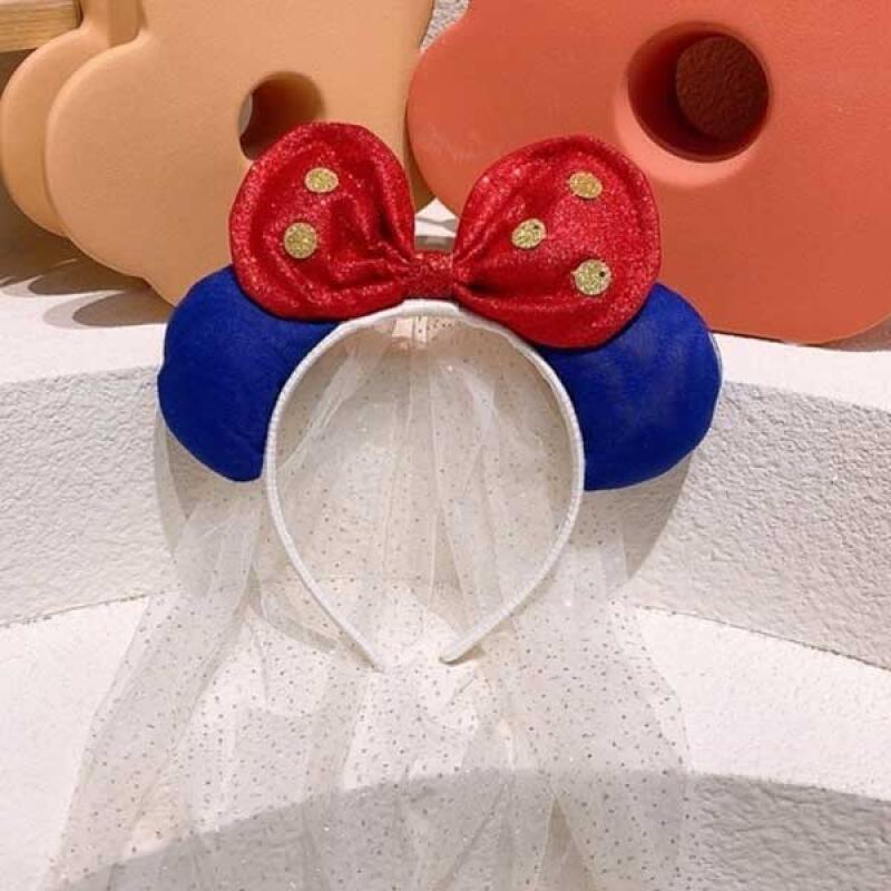 Mickey Minnie Birthday Party Supplies Veil Headband
