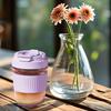 Portable Glass Tumbler with Silicone Straw 350/500ml Leakproof Reusable Coffee Mug