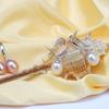New Arrivals Natural Freshwater Cultured Pearl Drop Earrings for Women 925 Silver Earrings Wedding Jewelry