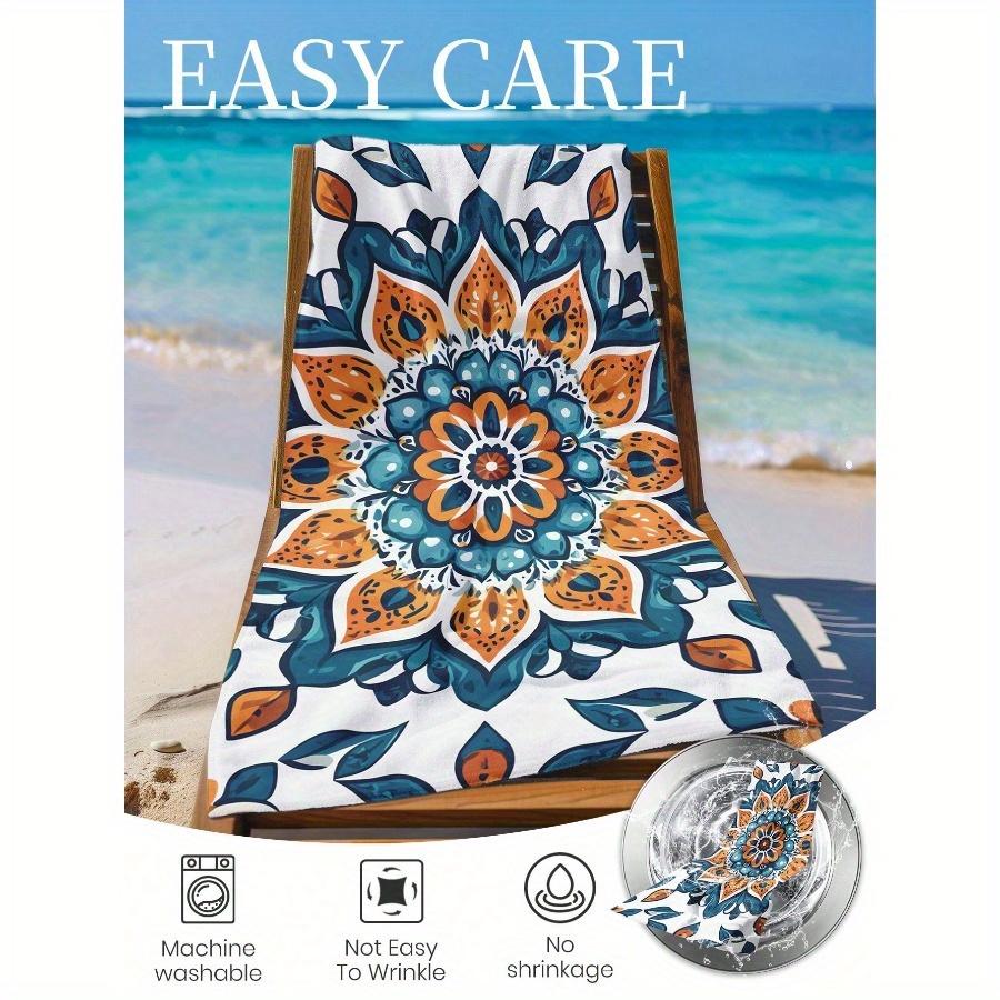 Printed Beach Towel, Pink Cherry Blossoms Swim Towel, Bath Towel, Fashion Style Beach Towel, 150cm or Above Recommended