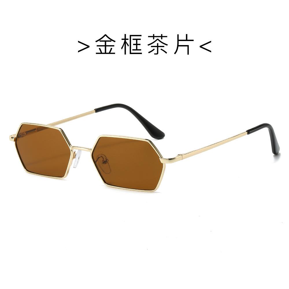 JYL TS Sunglasses Metal Small Polygon INS Women/8029