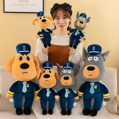 Non-Toxic 30Cm Sheriff Labrador Dog Plush Toy Doll Anime Security Sergeant Labrador Wolf Dog Plush Stuffed Toys Birthday Xmas Gifts