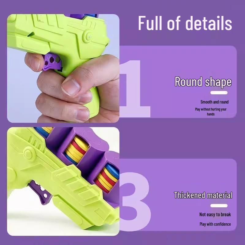 Creative Flying Saucer Soft Bullet Toy Gun for Kids - Parent-Child Outdoor Battle Game