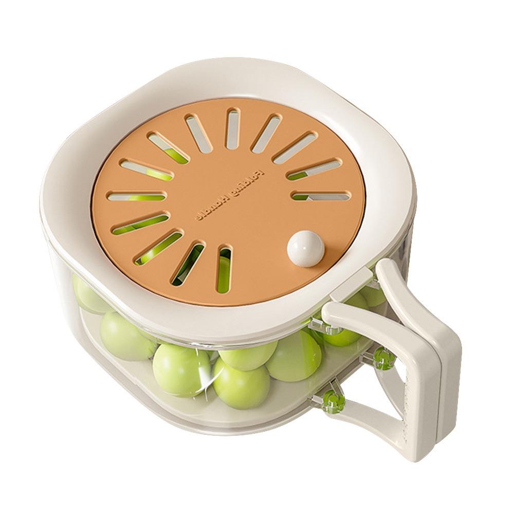 

Multifunctional 2-in-1 Draining and Preservation Basket Vegetable Washing Basin Draining Bowl Fruit Washer Drainer Container кавовий