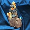 Solar Garden Ornaments: Squirrel & Duck Water Fountain for Outdoor Décor