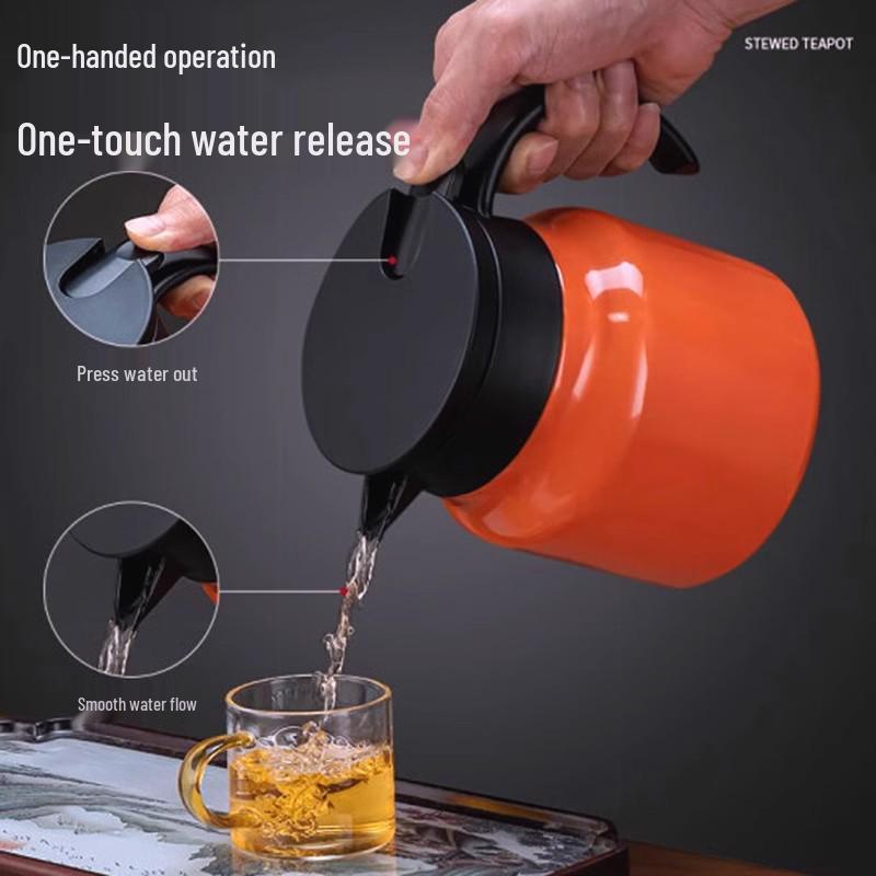 2026 Insulated Stainless Steel Mute Teapot & Brewing Pot