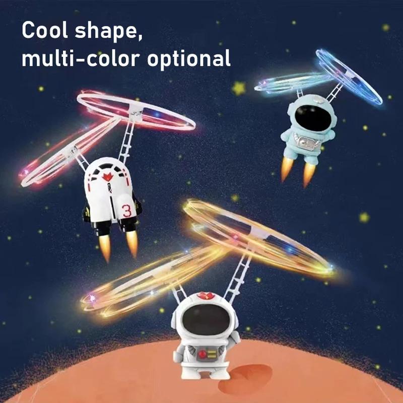 Flying Robot Helicopter UFO Luminous Toys Spaceman Plane Aircraft Dron Machine Indoor Outdoor Games Toys for Children Boys Girls