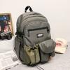School bag high value tooling wind backpack couple contrast color leisure simple travel mountaineering large capacity