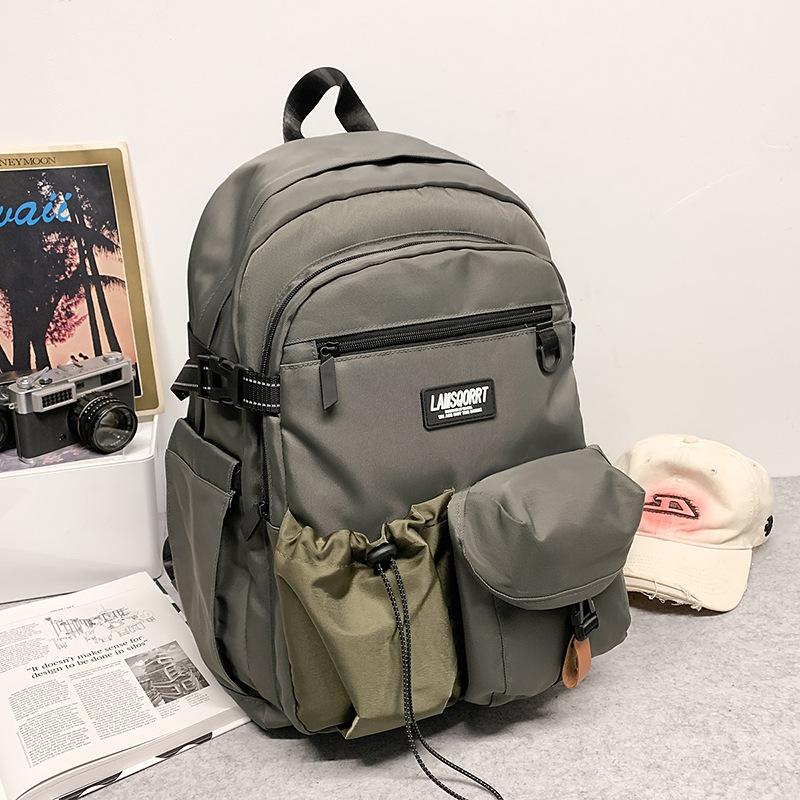 School bag high value tooling wind backpack couple contrast color leisure simple travel mountaineering large capacity