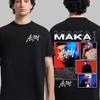 Rap Singer Maka Aura Tour Album Tshirt 2026New Hot Selling Mens Womens Fashion Retro Street Casual Cotton Tshirt Street Wear