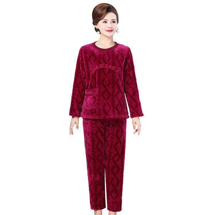 Spring New Arrival: Women's Douyin Style Jacquard Fashion Homewear Set – Stylish and Casual for Moms