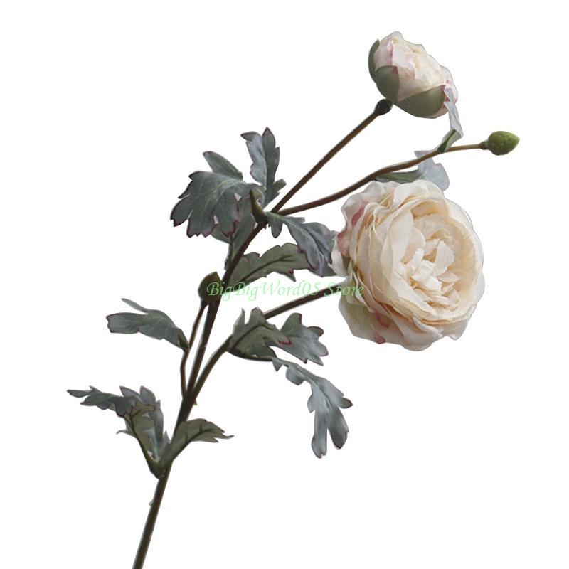 24TE Artificial Peony Flower Simulation Silk Flower Fake Floral Bouquet 2 for Head for Home Wedding Party Decoration Florals