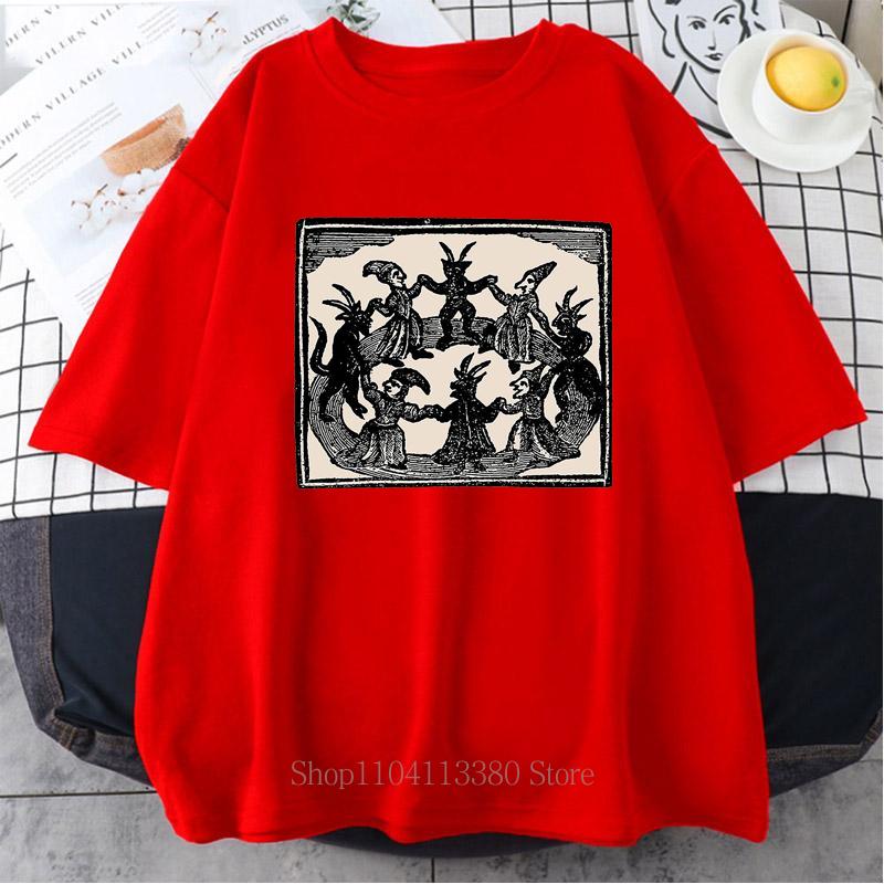 Women Clothing Summer Casual Fashion Gothic Vintage Oversize Short Sleeve Tops Tshirts Unisex ONeck Retro Streetwear Tshirts