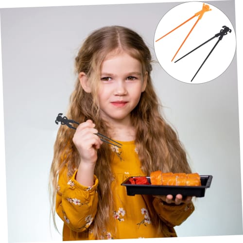 Mikinona 4-Pair Beginner's Cartoon Design Training Chopsticks Set for Kids, Smooth Material for Babies, Helps Children Gain Independence and Enjoys a