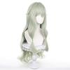 Light Green Long Wig for and Other Includes Wig Perfect for Cultural School and Other Cosplay, Disguise, Occasions. Heat-resistant. Net. Festivals,