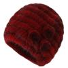 Russian Winter Women Real Mink Fur Hat Outdoor Keep Warm 100% Real Mink Fur Hats Lady Knitted Natural Mink Fur Cap