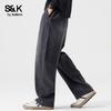 Baleno Men's S&K Lyocell Blend Loose Straight Casual Pants