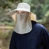 Quick Drying Fisherman's Hat Removable Face Mask Hat Fashion Male Sun Hats  Unisex