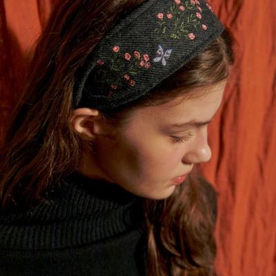 SOCKS APPEAL bandeau en laine naturelle myosotis charcoal