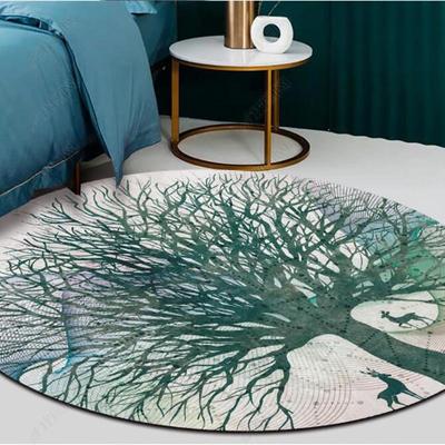 Tappeto Rotondo Moderno Semplice per Soggiorno: Tappeto da Pavimento Nordico di Lusso Leggero, Tappeto per Tavolino da Caffè, Coperta per Camera da Letto o Studio