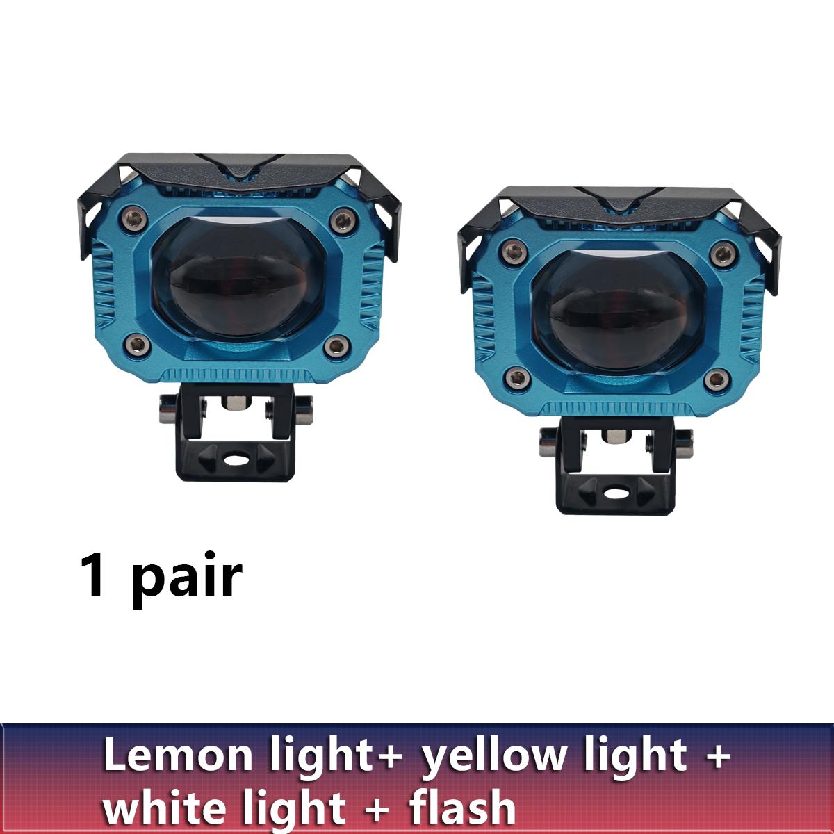 

LED Motorcycle Fog Lamp Auxiliary Driving Spotlight Hi/Low Beam Five Modes Daytime Running Lights Off-Road Light For ATV Truck 1 Set разноцветный