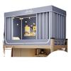 Upper Bunk Dorm Bed Curtain & Mosquito Net with Three-Open Doors - Blackout for Summer