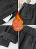 Women's Winter Thickened Velvet Wide-Leg Wool Pants - High Waist Slimming Casual Straight Leg Design.