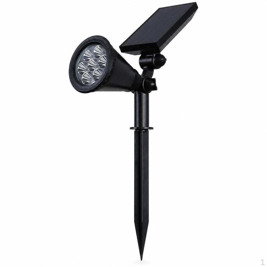 Solar Powered LED Landscape Spotlights Outdoor Waterproof Garden Tree Lights with Adjustable