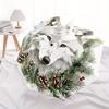 1 Stück Winterwolf-Kranz Automatischer Öffnungs-/Schließschirm,Kompakter Schirm für Männer & Frauen Tagesgeschenk.A091