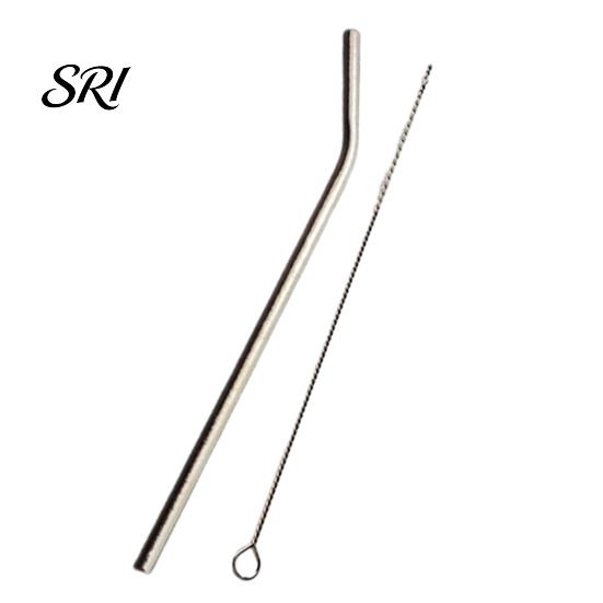 Durable Stainless Steel Straw Reusable BPA-free Colorful Ice Flower Design Drinking with Cleaning Brush серебряный