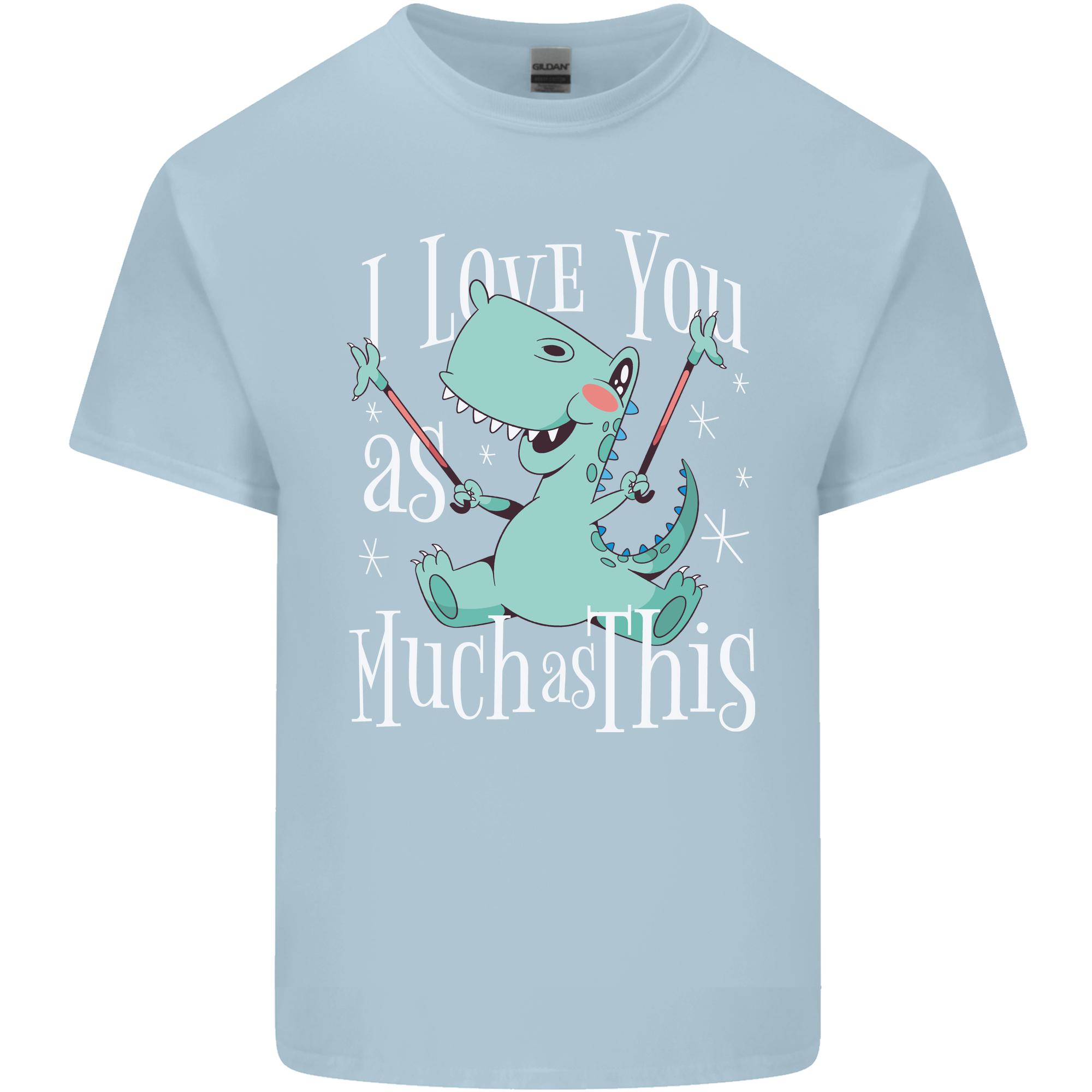 TRex I Love You Dinosaur Valentines Day Unisexs Light Cotton TShirt S