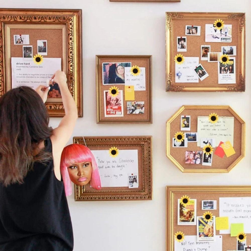 10/20/30/40/50Pcs DIY Sunflower Pushpins Colored Flower Push Pins  Office School Supplies