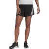 Adidas Contrast Stripe Drawstring Training Shorts Women Bottoms Black H57305