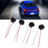 4 Packs Tail Light Socket Pre Wired Water Resistant DC12 To 24V 1156 BA15S Taillight Bulb Socket Hol