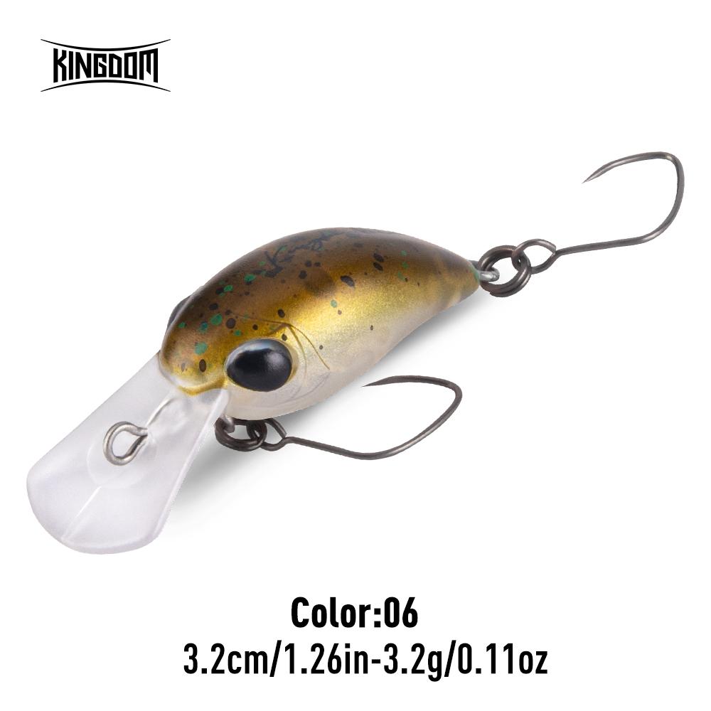 Kingdom Mikro Crank Minnow Rybářská Návnada 1.5g/25mm 3.2g/32mm Plovoucí Tvrdá Návnada ABS Rybářské Potřeby Umělé Tvrdé Návnady Crankbaity Potřeby Wobblery